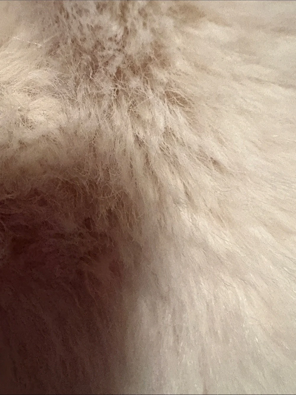 Victoria's Secret Cream Faux Fur Tote Bag